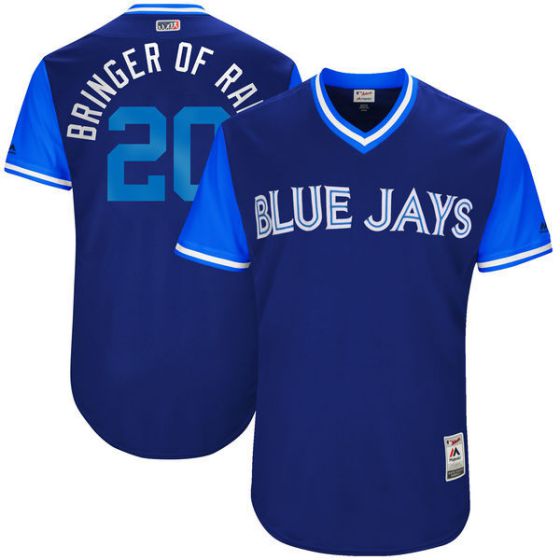 Men Toronto Blue Jays #20 Bringer of Ran Blue New Rush Limited MLB Jerseys